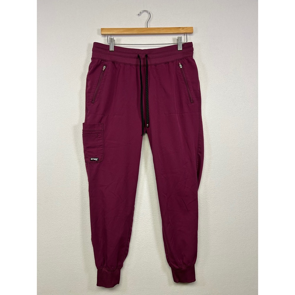 Medical Healthcare Grey's Anatomy Women S Wine Red Spandex Stretch Jogger Scrubs